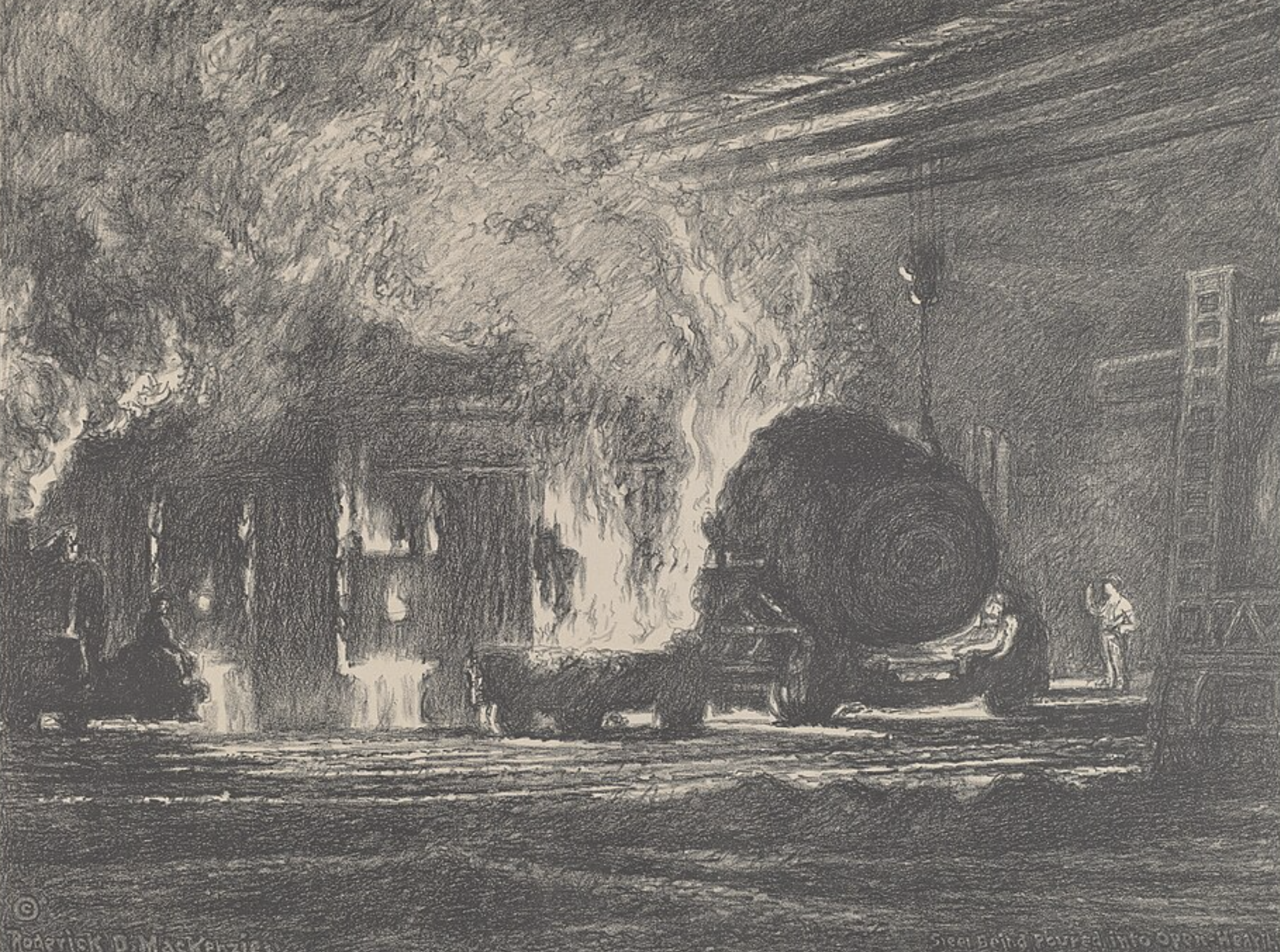 U martinské pece, 1922